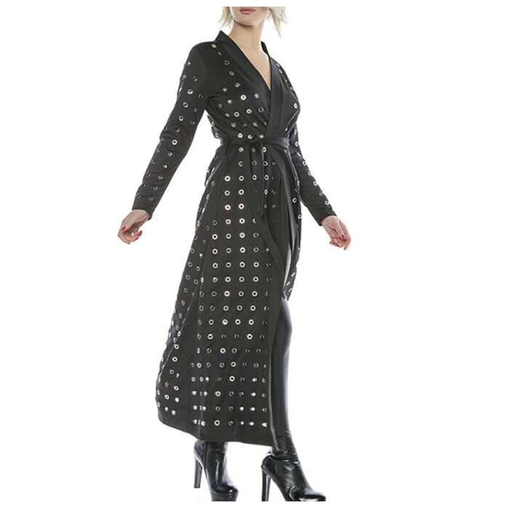 Runway Long Grommet Duster Jacket - Picture 2 of 11